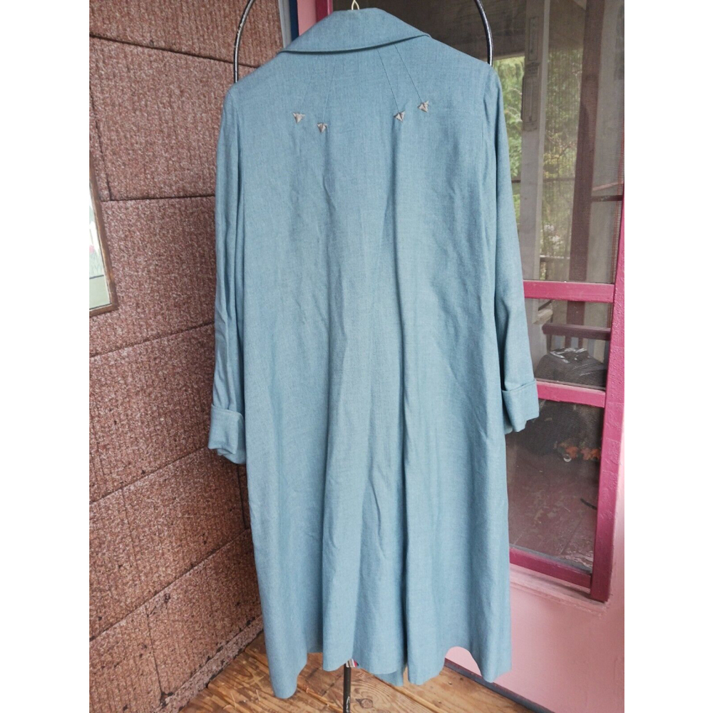 Vintage 365 by All State Blue Denim Long Jacket - Picture 5 of 6